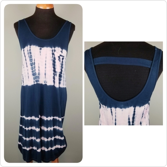 She + Sky Dresses & Skirts - Tie dyed pink and blue sleeveless dress